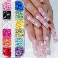 3-D Spring Flowers w/caviar beads