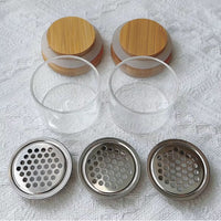 Wood Top Dappen Dish w/bottom grater for Cleaning