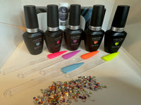 Spring Gel Color Collection-FREE MINI LAMP & TOPCOAT & STONEZ