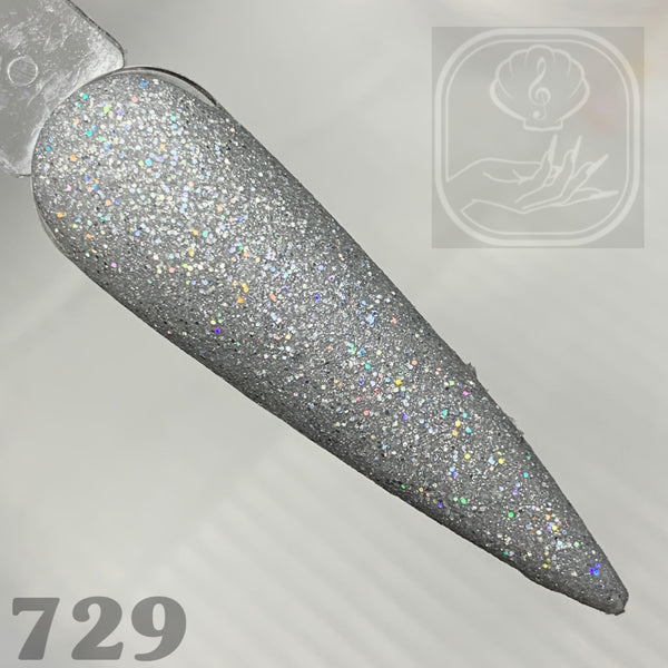 Holographic Silver GLOW Glitter Acrylic 729