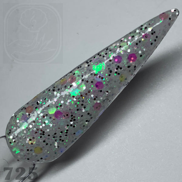 Mermaid Silver GLOW Glitter Acrylic 725