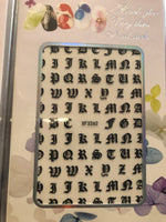 KB Old English Letter stickers