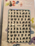 KB Old English Letter stickers