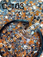 Glitter C103 Orange Silver