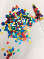 Glitter S119 Puzzle Pieces (Rainbow)