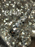 Glitter C140 Chrome & Gold Confetti