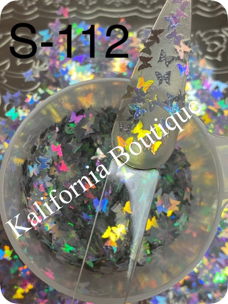 Glitter S112 Holo Butterflies