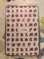 KB Old English Letter stickers