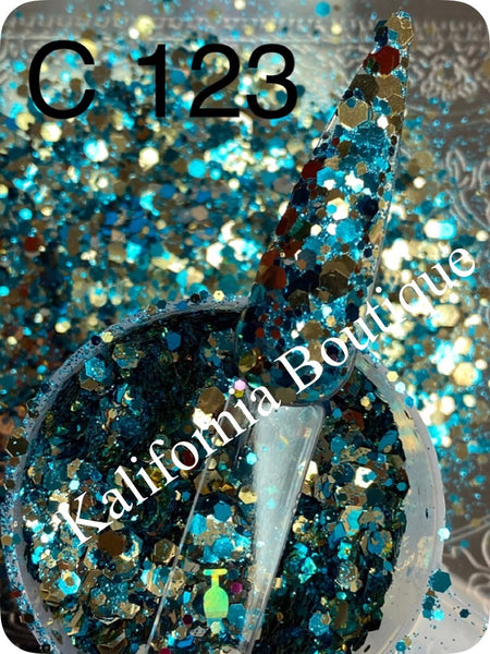 Glitter C123 Gold Blue