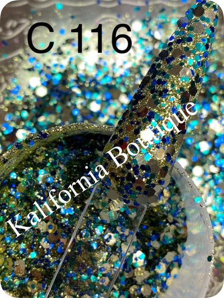 Glitter C116 Fine Gold Blue