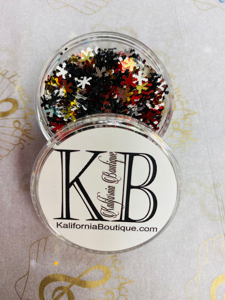 Glitter H112 Multi Colored Snowflakes