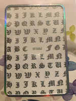 KB Old English Letter stickers