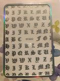 KB Old English Letter stickers
