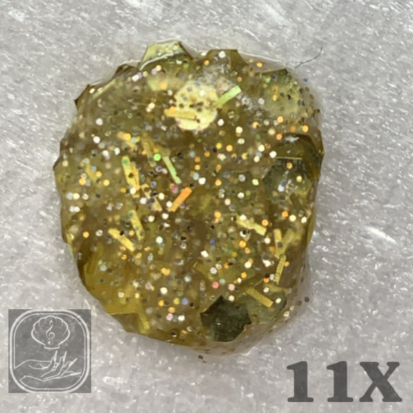 Chunky Gold Glitter Acrylic 11X