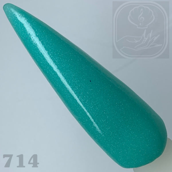 Deep Teal Turquoise Shimmer Acrylic 714