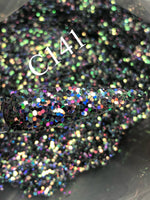 Glitter C141 Chunky Black Holographic