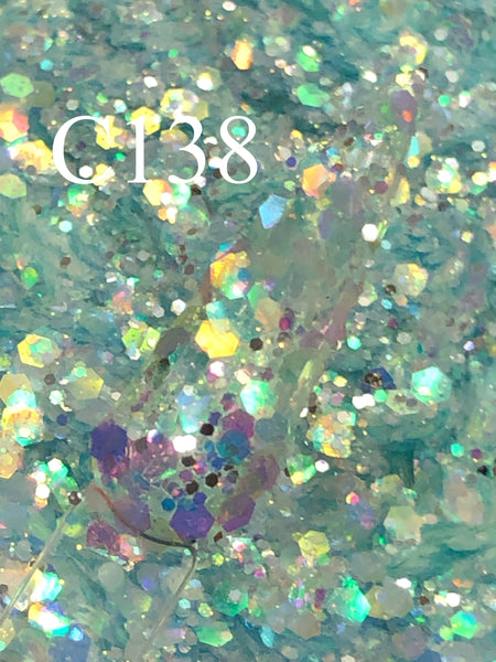 Glitter C138 Chunky Blue Iridescent