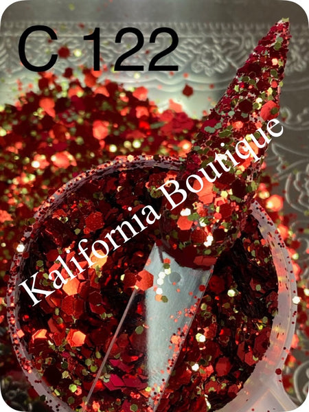 Glitter C122 Dark Red